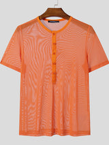 Mens Sheer Mesh Short-Sleeve T-Shirt SKUL00028