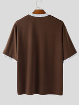 Men's Striped Colorblock Short Sleeve T-Shirt SKUL20901