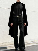 Men's Party Style Glossy Patchwork Long Sleeve T-shirt SKUL50136