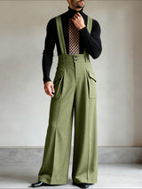 Men's Textured Pocket Casual Jumpsuit SKUL47951