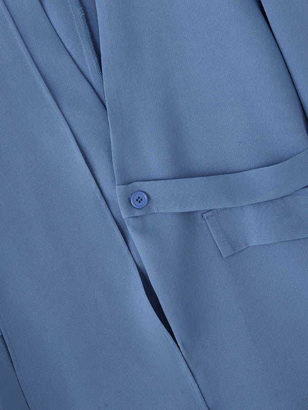 Men's Solid Color Twist Casual Two Pieces Outfit SKUL27314