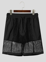 Mens Sheer Loose-Fit Hollow-Out Short SKUK99945