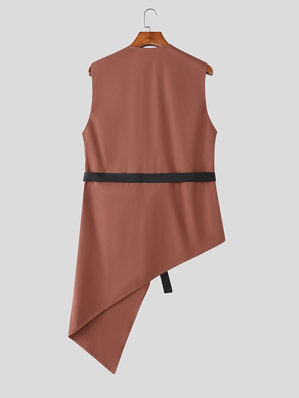 Men's Deconstructed Irregular Hem Two Pieces Outfit SKUL36595