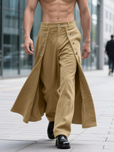 Men's Textured Corduroy Layered Design Pant SKUL29771