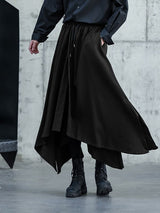 Men's Faux Two-Piece Irregular Hem Casual Pant SKUL32941