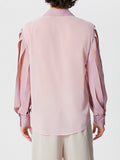 Mens Cutout Flower Casual Long Sleeve Shirt SKUK52874