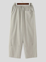 Mens Solid Color Wide-Leg Casual Pant SKUL19100