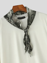 Mens Leopard Patchwork Crew Neck Short Sleeve T-Shirt SKUL13004