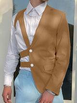 Men's Deconstructed One Shoulder Casual Blazer SKUL37695