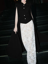 Men's Deconstructed Party Style Floor Length Hem Shirt SKUL51944