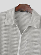 Men's Striped Casual Two Pieces Outfit SKUL40302