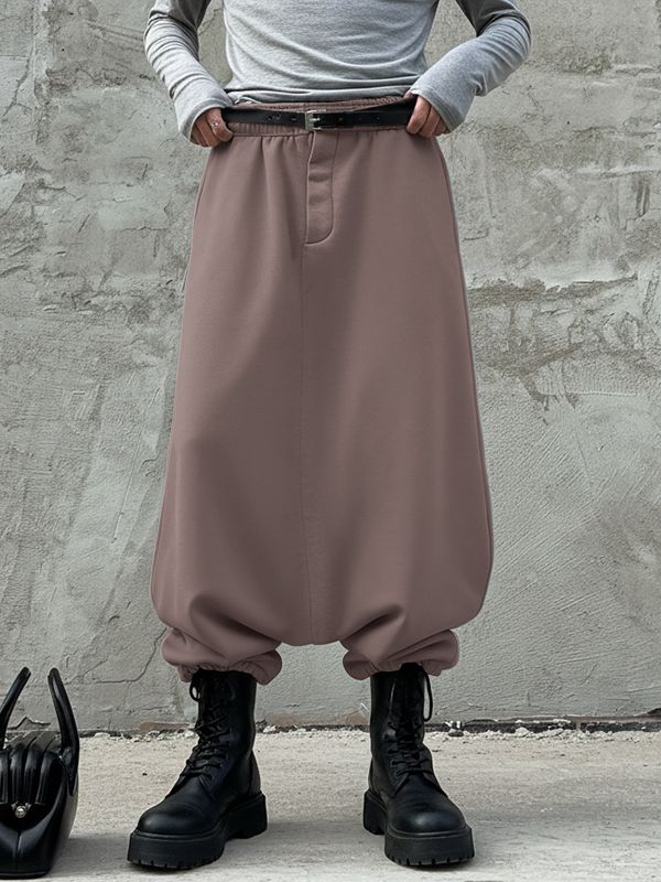 Men's Deconstructed Solid Color Drop Crotch Pant SKUL40291