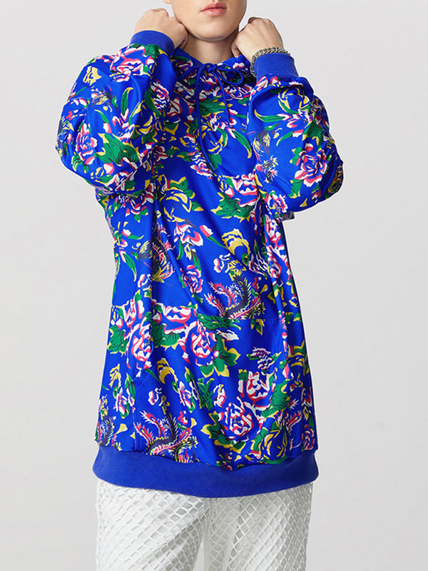 Mens Ethnic Floral Print Long-Sleeve Sweatshirt SKUK88138