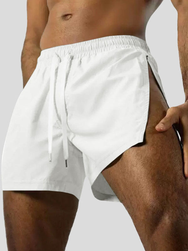 Men's Solid Color Split Casual Short SKUL28269