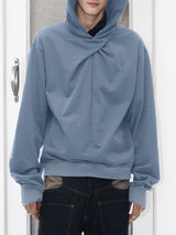 Mens Solid Color Pullover Long-Sleeve Hoodie SKUK80502