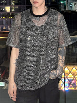 Mens Sheer Mesh Short Sleeve T-Shirt SKUL13658