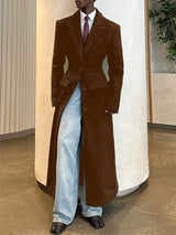 Men's Solid Color Slim Fit Long Sleeve Coat SKUL29760
