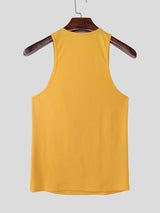 Men's Solid Color Textured Casual Tank SKUL54421