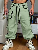 Men's Color Block Piped Cuffed Pant SKUL35093