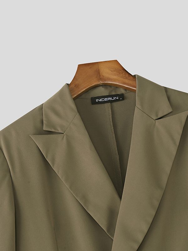 Men's Deconstructed Asymmetric Hem Casual Blazer SKUL41338