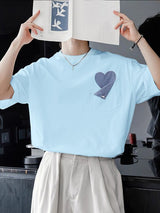 Men's Heart Patch Pocket Short Sleeve T-Shirt SKUL38086