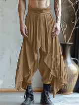 Mens Deconstructed Solid Color Layered Pant SKUK80509