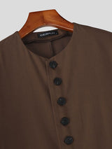 Men's Solid Color Padded Shoulder Long Sleeve Jacket SKUL42535