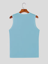 Men's Casual Tie Print Knit Tank SKUL48633