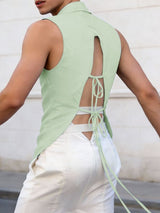 Men's Tie Back Deconstructed Tank SKUL57668