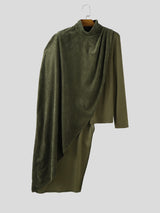 Men's Shawl Textured Long Sleeve T-Shirt SKUL29786