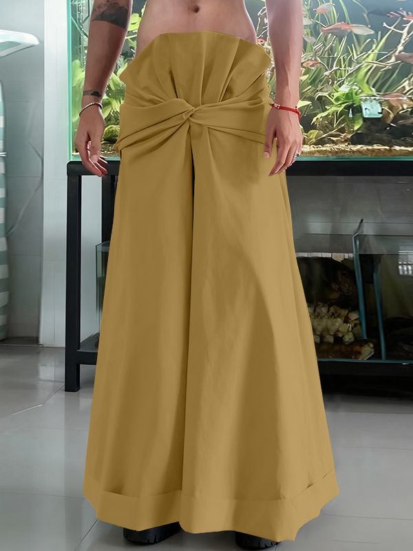 Men's Deconstructed Fan Shaped Waist Wide Leg Pant SKUL43986