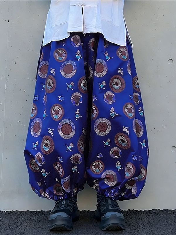 Men's Polka Dot Print Lantern Pant SKUL48647