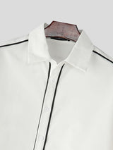 Men's Trendy Colorblock Loose Style Long Sleeve Shirt SKUL35310