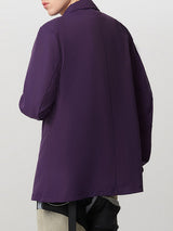 Mens Solid Color Casual Long-Sleeve Blazer SKUK81458