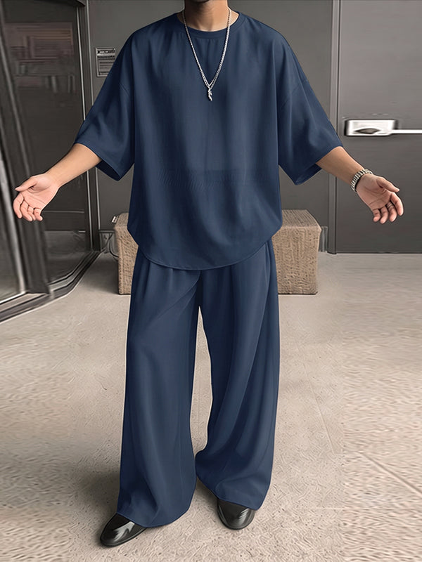 Men's Early Autumn High Street Oversized Drop Shoulder Two Pieces Outfit SKUL79213