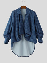 Men's Loose Fit Cropped Long Sleeve Shirt SKUL51987
