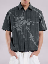 Men's Plaid Pattern Short Sleeve Shirt SKUL31876