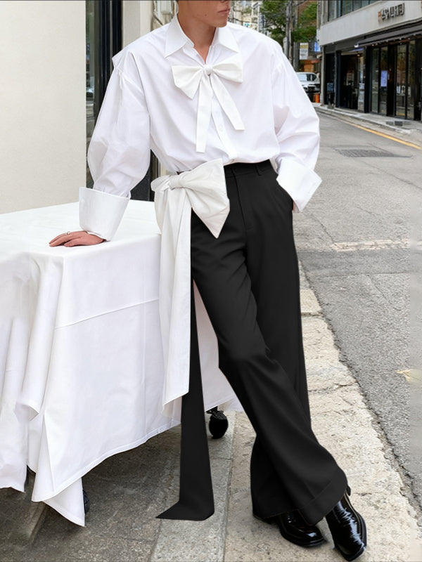 Men's Bow Patchwork Two Pieces Outfit SKUL40169