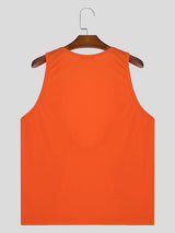 Mens Solid U-Neck Casual Sleeveless Vest SKUK56867