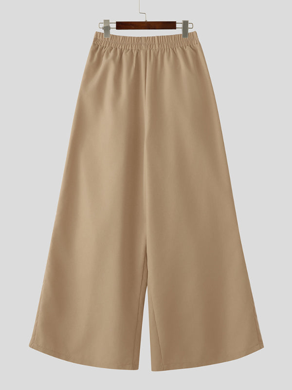 Mens Solid Color High-Waisted Casual Pant SKUL15378