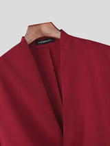 Men's Ruffled Patchwork Casual Long Sleeve Blazer SKUL38934