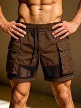 Men's Avant-Garde Mesh-Paneled Cargo Utility Short SKUL63140