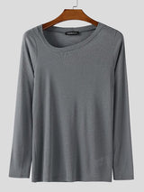 Men's Solid Color Basic Casual T-shirt SKUL34189