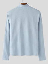 Men's Minimalist Rib Knit Long Sleeve Cardigan SKUL46574