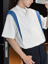 Men's Colorblock Loose Short Sleeve T-Shirt SKUL38095