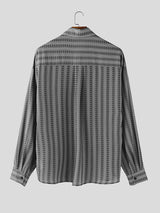 Men's Plaid Casual Long Sleeve Shirt SKUL24787