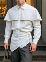 Men's Faux Two Piece Long Sleeve Shirt SKUL42654