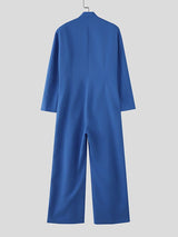 Men's Deconstructed Halter Tie Cutout Jumpsuit SKUL42332