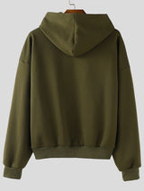 Men's Contrast Color Patchwork Button Long Sleeve Hoodie SKUL35244