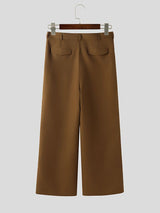 Men's Solid Color High Waist Casual Pant SKUL47931